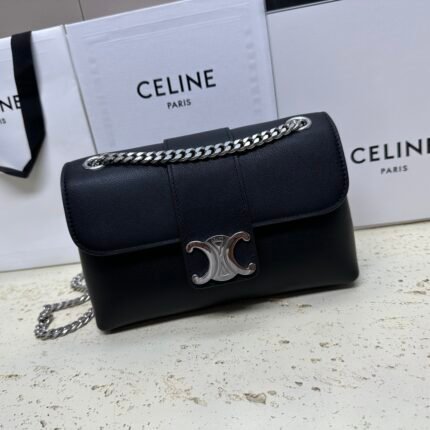 CE 2024 🎊VICTOIRE summer women's collection incorporates contemporary design into signature soft leather, TRIOMPHE metal logo conveys the brand ~ enduring aesthetics ~ superb capacity, chain shoulder strap adjustable for slanting or armpit ~ nSmall size: 9 X 6 X 3 inches (23.5 X 14 X 8 cm)nSlip Chain, minimum length 10 inches (26 cm) and maximum length 19 inches (47 cm) ~116593