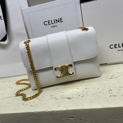 CE 2024 🎊VICTOIRE summer women's collection, incorporating contemporary design into signature soft leather, TRIOMPHE metal logo conveys the brand ~ enduring aesthetics ~ superb capacity, chain shoulder strap adjustable for slanting or underarm ~ 1680105nMedium size: 10 X 6 X 3 inches (25 X 15 X 8 cm) ~ Slip Chain, Min. length 10 inches (25 cm) and max length 19 inches (47 cm)n No. 115853