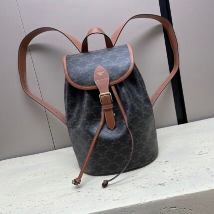 10 X 13 X 6 inches (25 X 32.5 X 16 cm)nTRIOMPHE CANVAS Logo Print, Cowhide Leather WrappingnFabric Fabric LiningnGolden FinishnShoulder & Hand CarrynSnap Button Closure w/Decorative Bucklen1 Main CompartmentnAdjustable Shoulder Strap Length 35 inches (88 cm) 168080nNo. 117902CAS.04 LUn