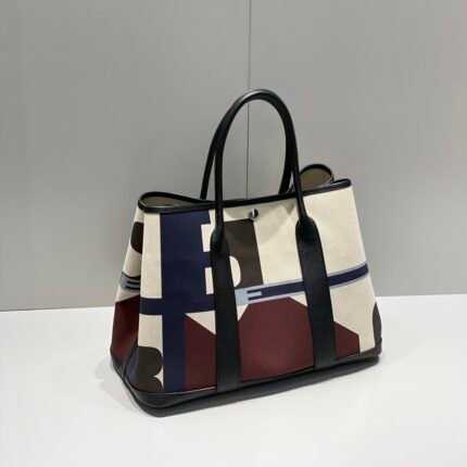 Hermes Garden Party Painted Graffiti nn🇫🇷French Fjord imported original cowhide leather Waxed thread stitching Teacher's craft Painted canvas, 🐎Home's color combination as well as painted graffiti are all superb Each bag is a work of art nnnspot ❸❻ Cm & ❸0Cm