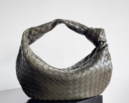 5090 🆕 Large Khaki Green 🔥 Jodie Handbag New Shipment, Top quality original sheepskin, full leather interior, knotted carry handles woven, single compartment, zipper inside [Eat Melon] [Eat Melon], Large Size: 45* 36 , 20191300